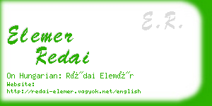 elemer redai business card